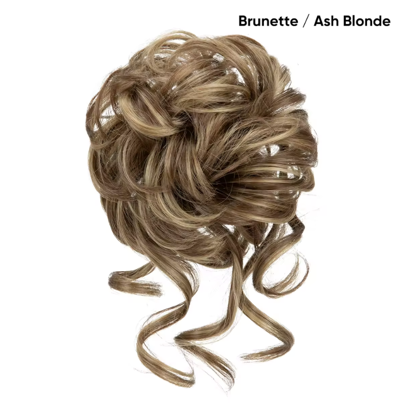 Curly Messy Bun Hair Scrunchie | Synthetic Heat Resistant Bun Hair Piece