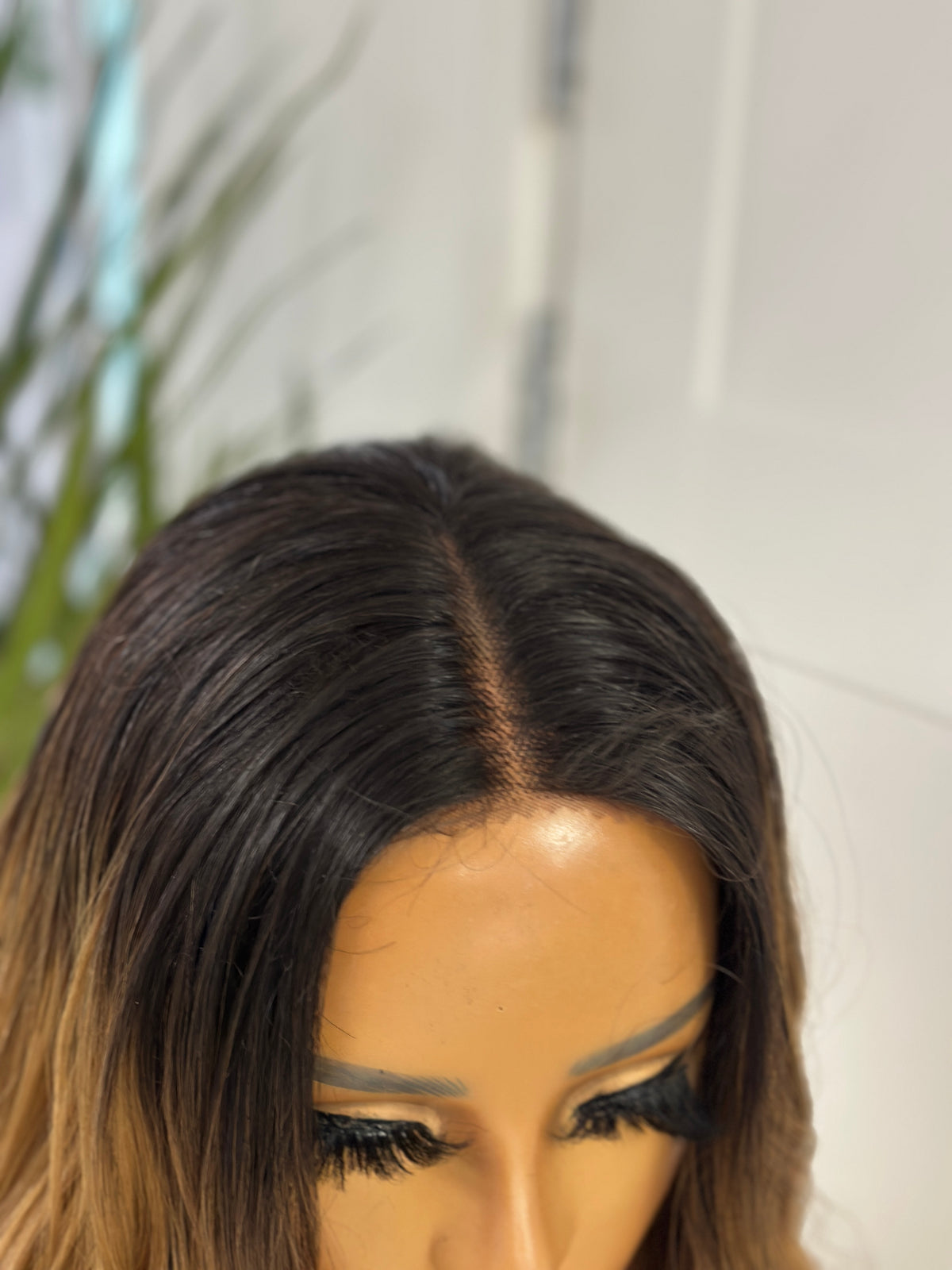 Rooted Golden Brown Wavy Synthetic Lace Front Wig Ewd -60 - estellewigsandmore.co.uk