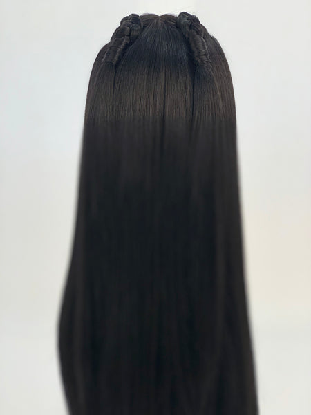 ANYA-Braided Human Hair Blend Lace Front Wig