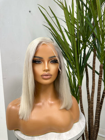 PIPA- 12'' Ash Blonde Human Hair Lace Frontal Wig