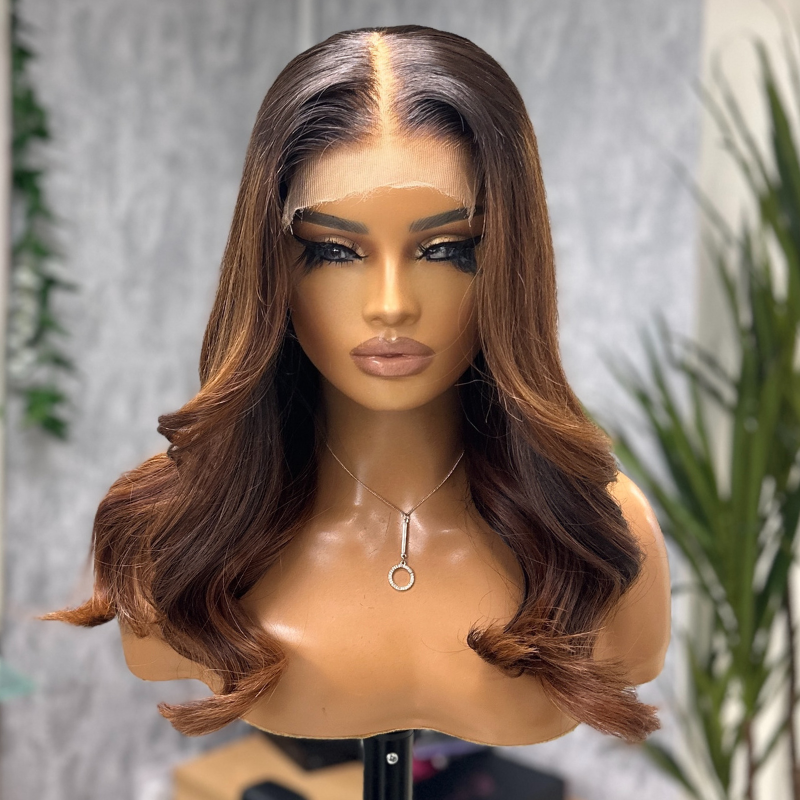 OLA/4 Burnished Copper Brunette (5x5 HD Lace | Small Cap | 180% Density) - estellewigsandmore.co.uk