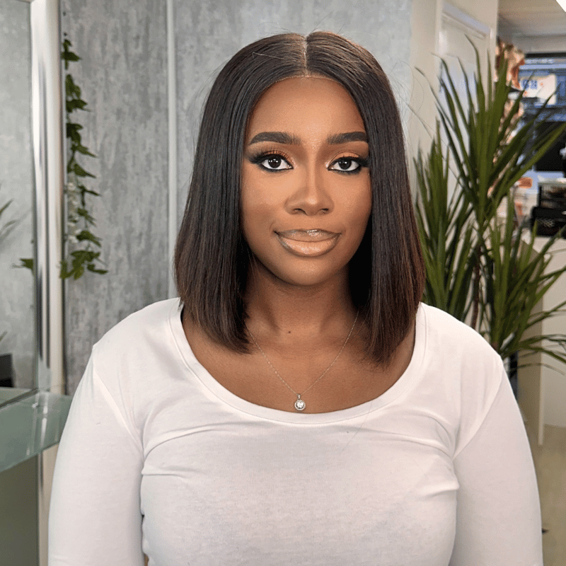 Bob Natural Black/Auburn Ombre  Human Hair  Lace  Closure Wig-SUGAR - estellewigsandmore.co.uk