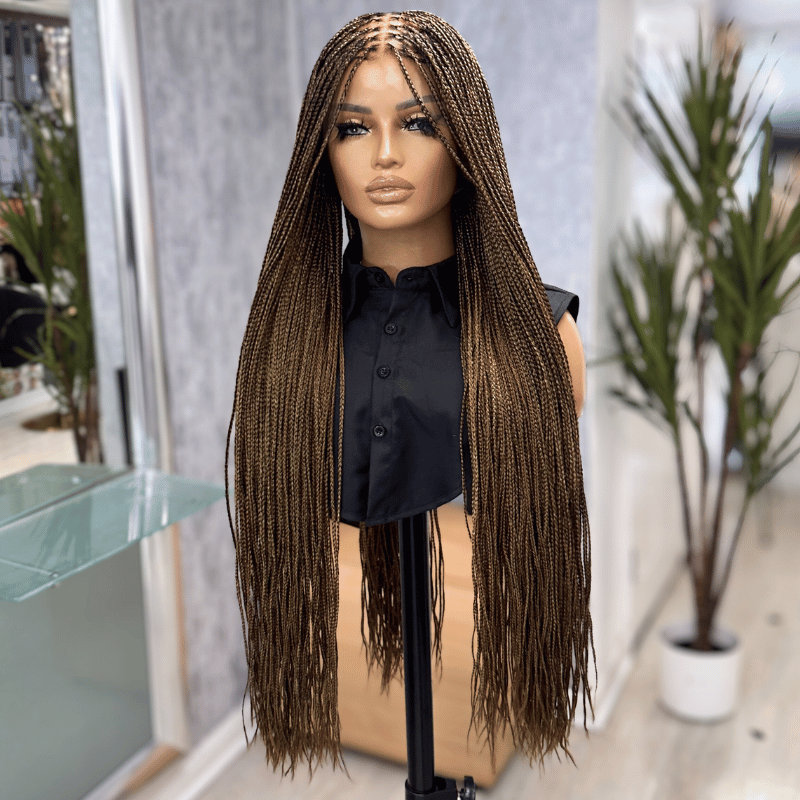 30 inchesAuburn Mix   Straight  Braided Wig | Ready to ship -KB/03 - estellewigsandmore.co.uk