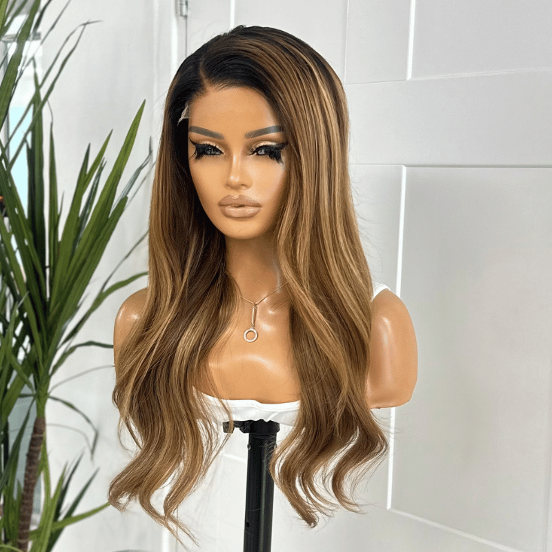 MADISON – 22" Honey Caramel Blonde Virgin Human Hair 5×5 HD Lace Wig