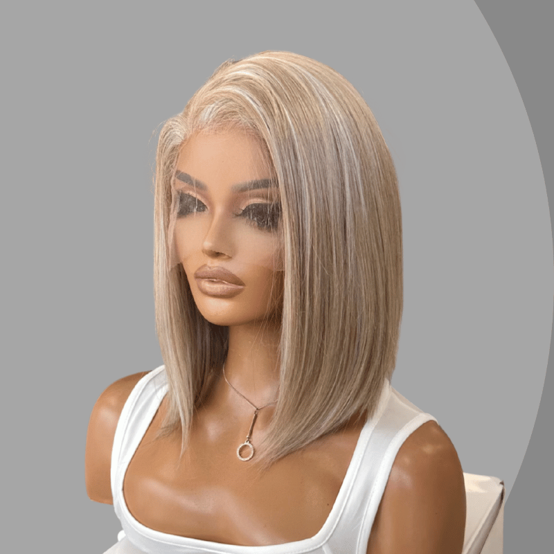 JADE – 10" Golden Blonde Blend Bob Synthetic  Lace Front Wig