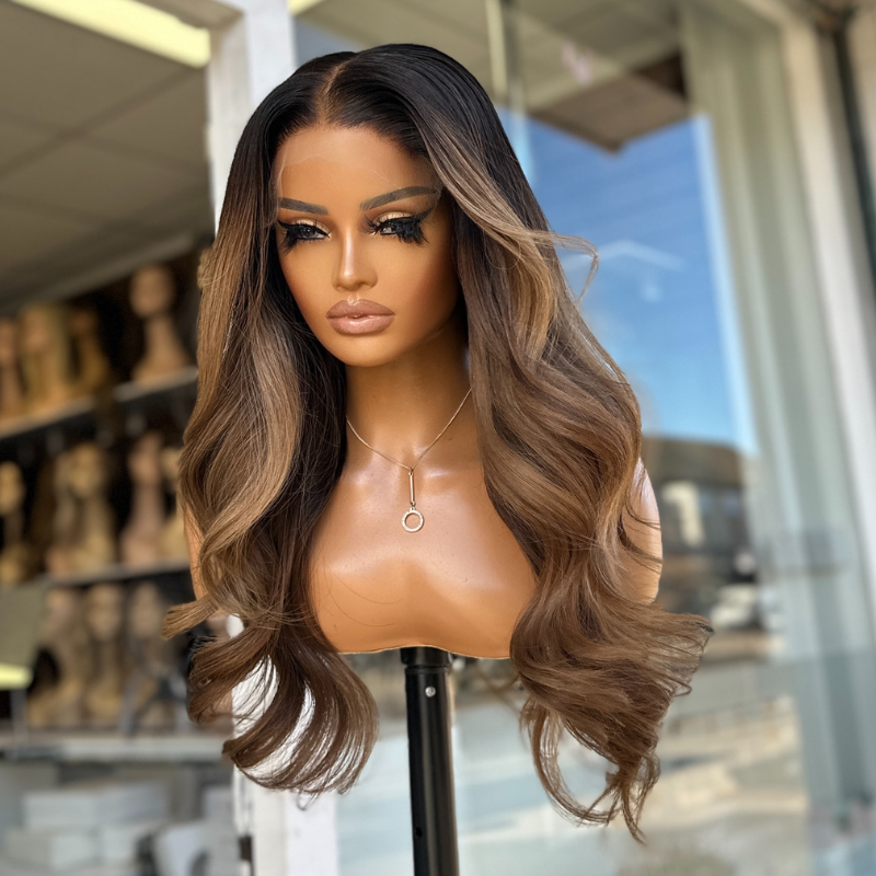 Ola/07-22” HD Lace Human Hair Wig – Caramel Brunette | Handmade by Estelle - estellewigsandmore.co.uk
