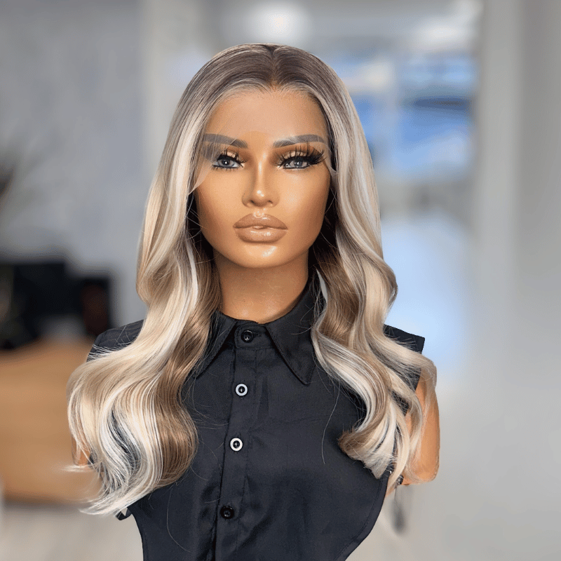 Freya 002 Rooted Platinum Blonde Lace Front Wig | Scandinavian Blonde - estellewigsandmore.co.uk