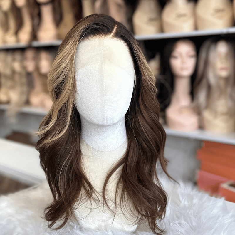Mila-14 inch  Mocha Melt  Human Hair HD Lace Frontal Wig - estellewigsandmore.co.uk