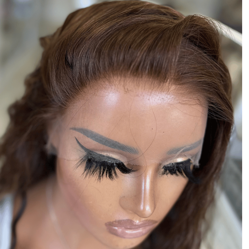 GEMY – 20" Chocolate Brown &amp; Honey Caramel Human Hair Lace Wig