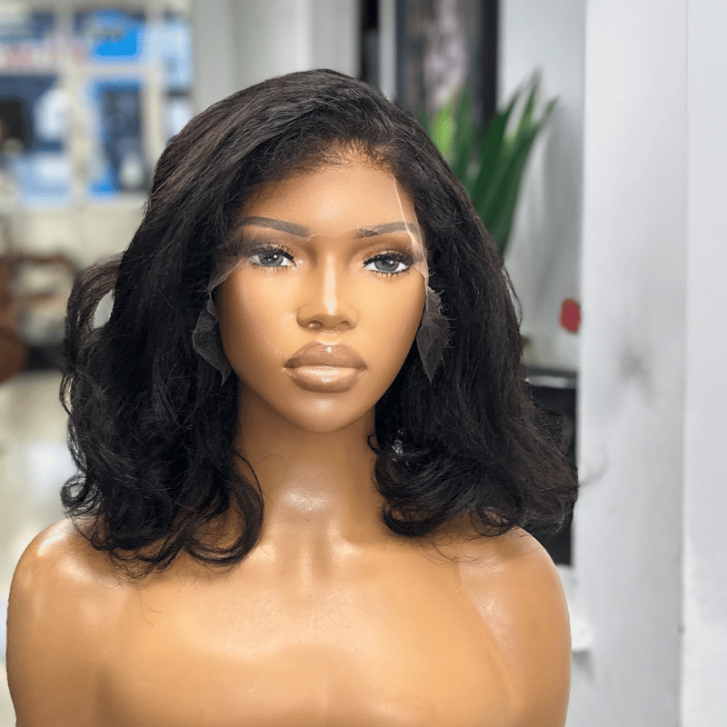 Kinky Straight Human Hair Lace Front Wig 13x4 | SADE - estellewigsandmore.co.uk