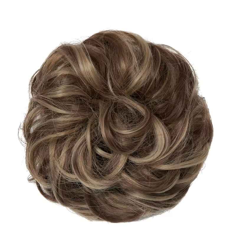 Curly Messy Bun Hair Scrunchie | Synthetic Heat Resistant Hair Piece