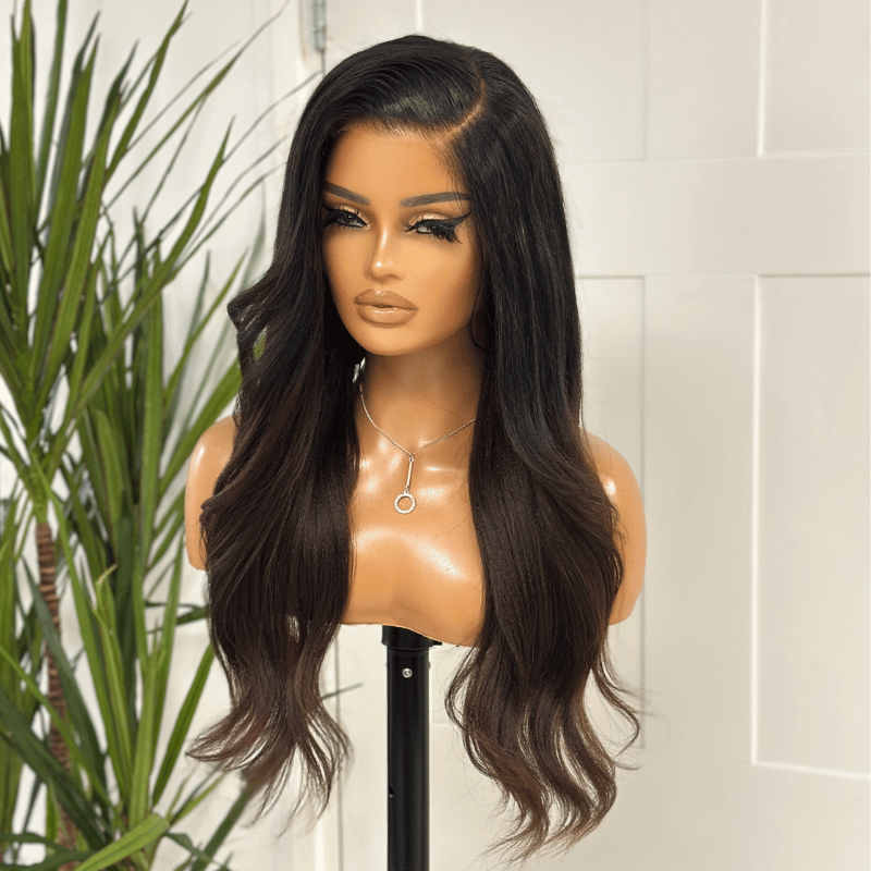 24” Yaki Straight Human Hair HD Closure  Wig-Becca - estellewigsandmore.co.uk