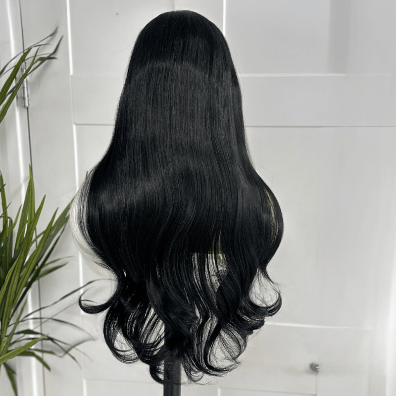 24 Inch Black and White Split Lace Front Wig | Heat Safe-Stormi - estellewigsandmore.co.uk Synthetic Lace front wig