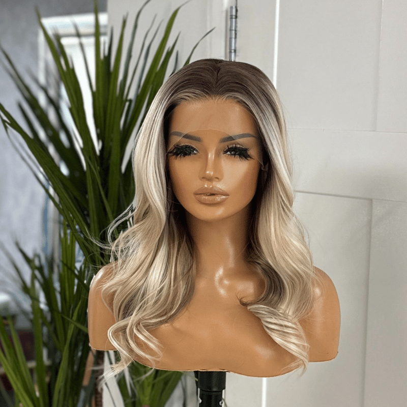 Freya – 18–20” Rooted Platinum Blonde (Scandinavian) Wig | Lace Front - estellewigsandmore.co.uk