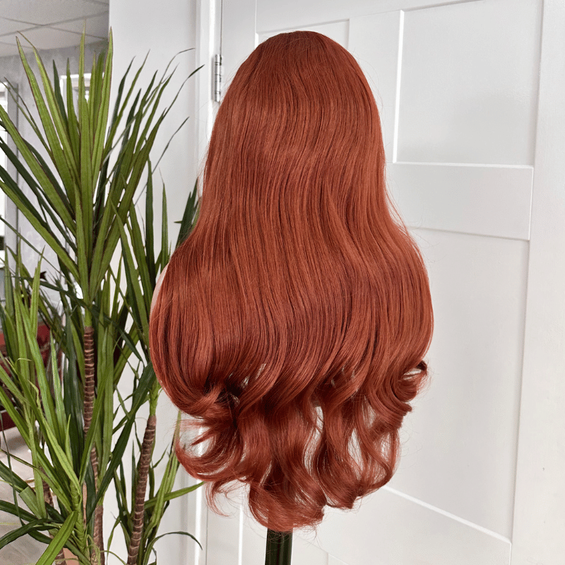EWD 158-24" Auburn Copper Synthetic 13×6 Lace Front Wig | Final Sale