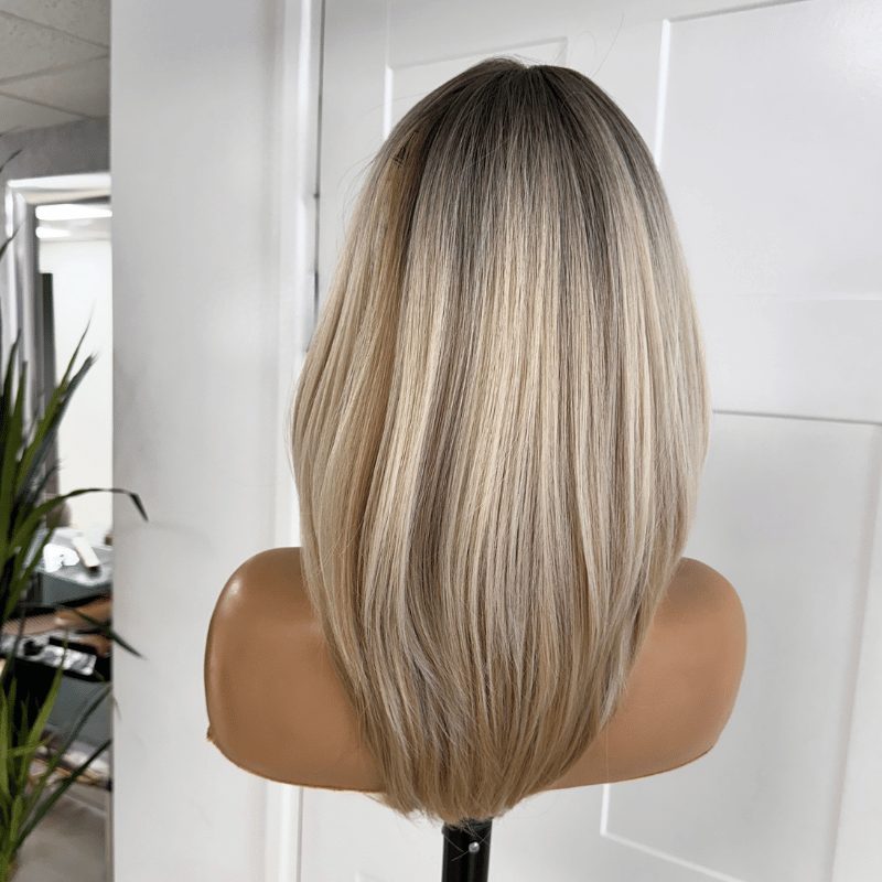 EWD 156-Rooted Beige Blonde Layered Synthetic Wig | Final Sale