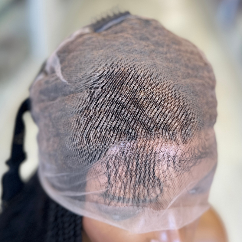 ZAHRA-Handmade Black Kinky Twist Full Lace Human Hair Wig - estellewigsandmore.co.uk