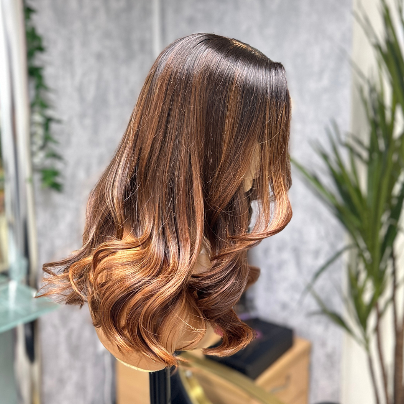 OLA/4 Burnished Copper Brunette (5x5 HD Lace | Small Cap | 180% Density) - estellewigsandmore.co.uk