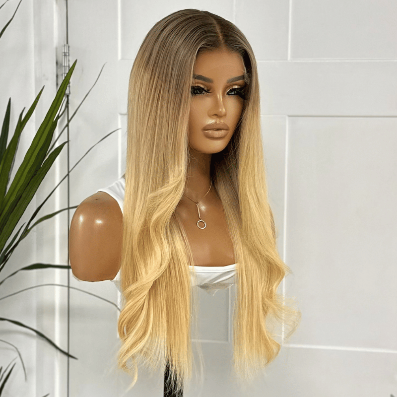 MADISON – 22" Bleach Blonde Human Hair 5×5 HD Lace Wig