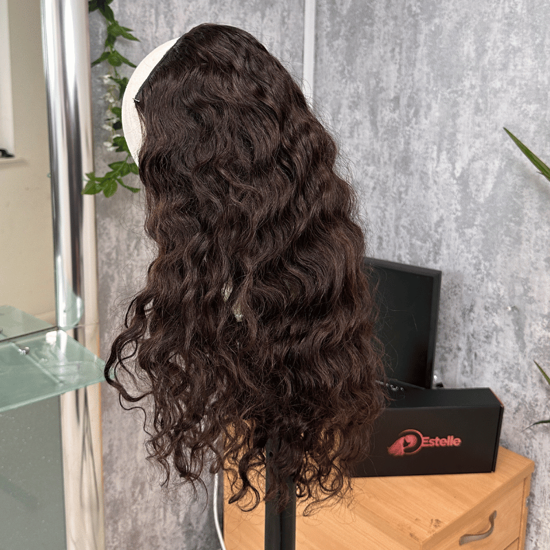20” U Part Wavy Human Hair Wig - estellewigsandmore.co.uk