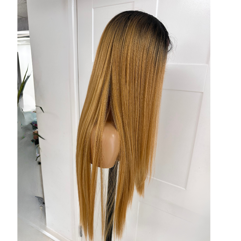 EWD 157 -Long Honey Blonde Ombre Synthetic Lace Front Wig | Final Sale