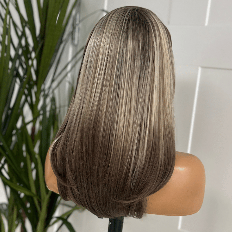 Two Tone Blonde Lace Front Wig | 18–20 Inch Synthetic Heat Safe Wig-Camille - estellewigsandmore.co.uk SYNTHETIC WIGS