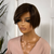 Short Chocolate Brown Full  Lace  Human Hair Wig-Amor