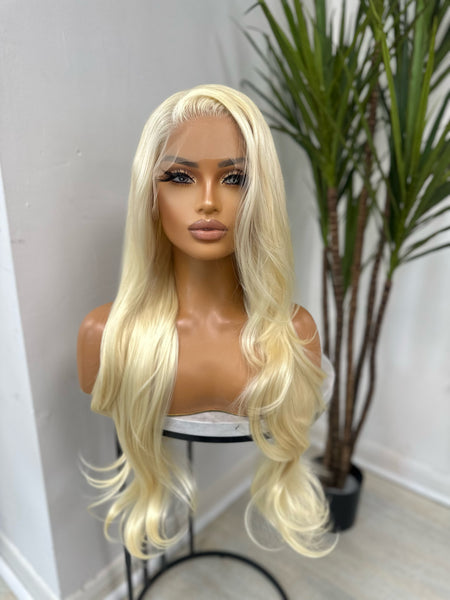 MIKA-Bleach Blonde Long Synthetic Lace Front Wig