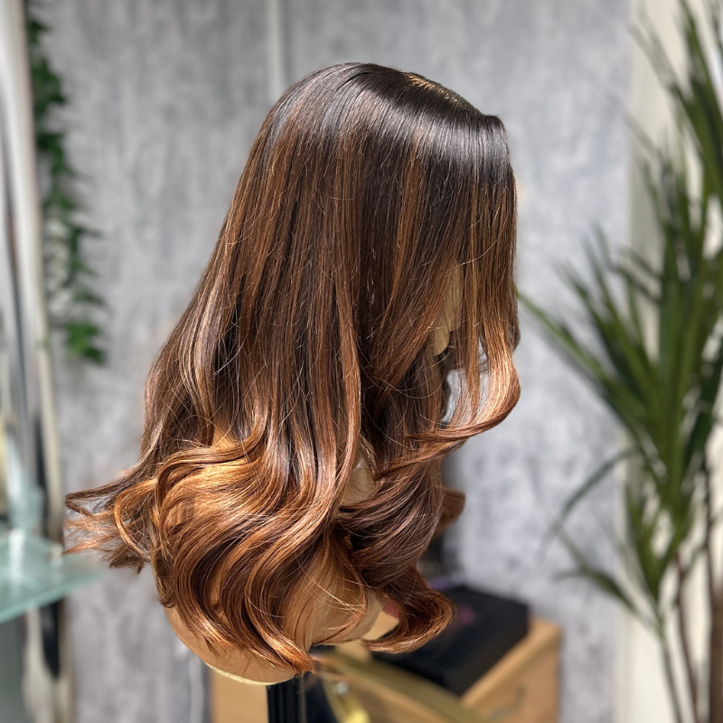 OLA/4 Burnished Copper Brunette (5x5 HD Lace | Small Cap | 180% Density) - estellewigsandmore.co.uk