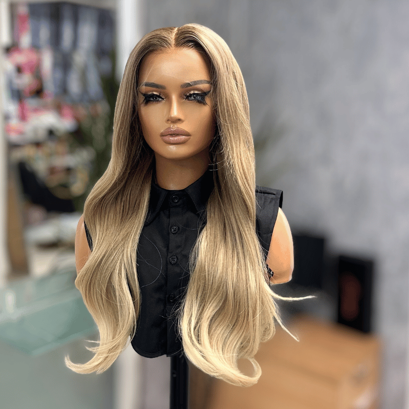 Romy- 20” Blonde Human Hair Wig | 13x6 HD Lace Front Glueless Wig - estellewigsandmore.co.uk
