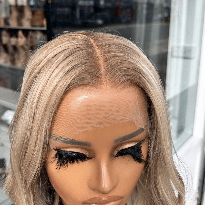 Adina 14’’  Light Beige Blonde HD Lace Front  Human Hair Wig - estellewigsandmore.co.uk