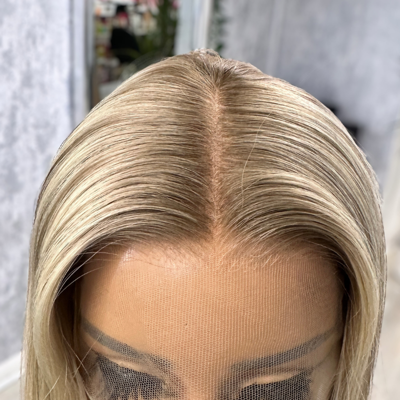 Amber-10 Inch Rooted   Blonde  Human Hair Wig-AMBER - estellewigsandmore.co.uk