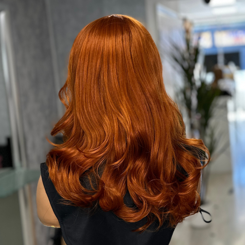 Sonia-Light Copper Layered Synthetic Lace Front Wig - estellewigsandmore.co.uk