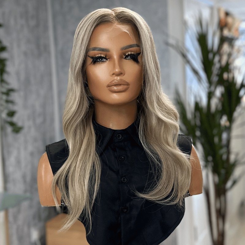 Adina 14’’  Light Beige Blonde HD Lace Front  Human Hair Wig - estellewigsandmore.co.uk