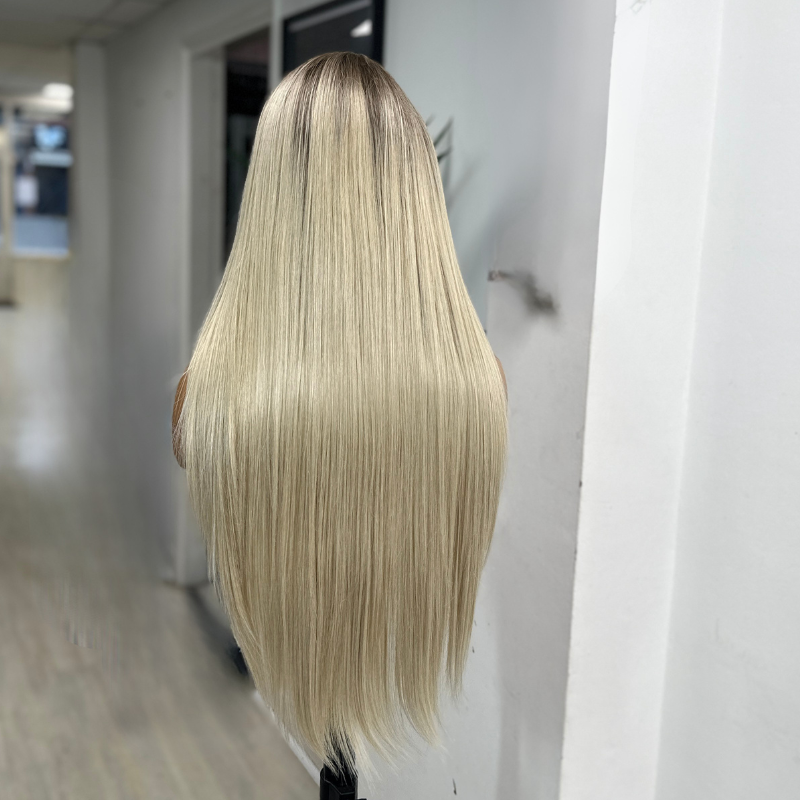 ILARIA 24 Inch Straight Lace Front Wig | 13×6 Free Part Blonde Wig - estellewigsandmore.co.uk