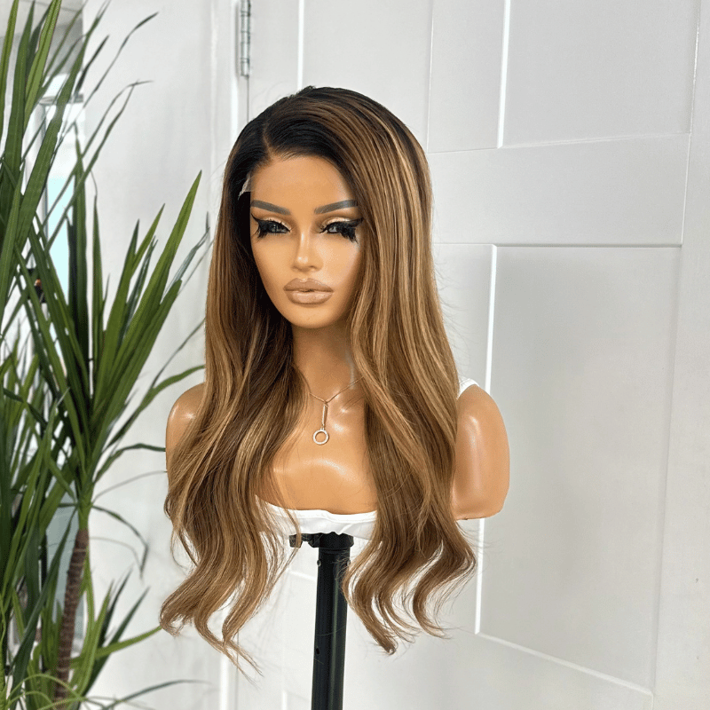 MADISON – 22" Honey Caramel Blonde Virgin Human Hair 5×5 HD Lace Wig