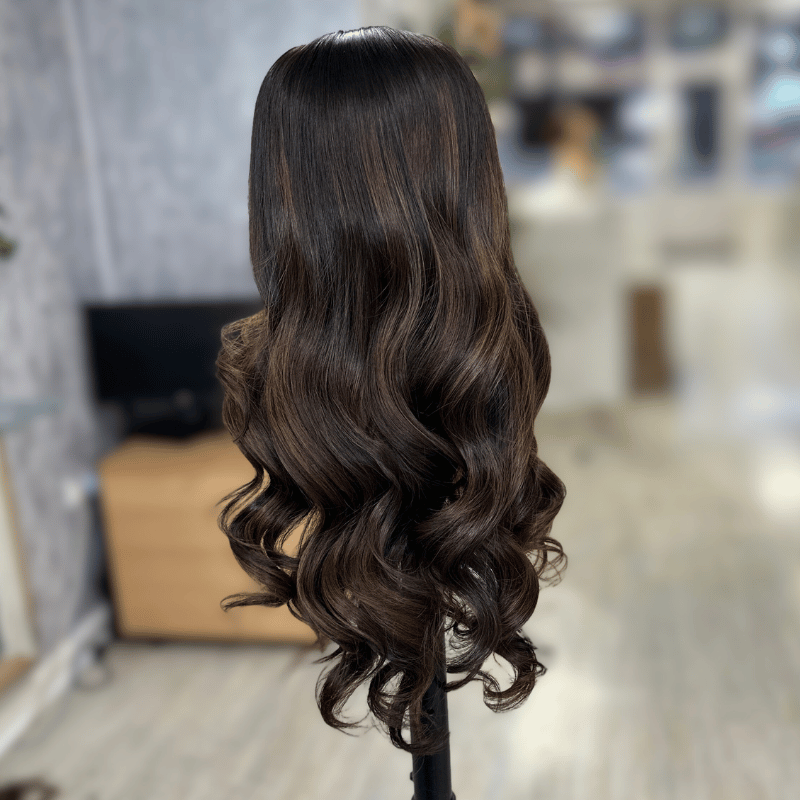 U-Part Human Hair Wig Warm Luxe Brunette - estellewigsandmore.co.uk