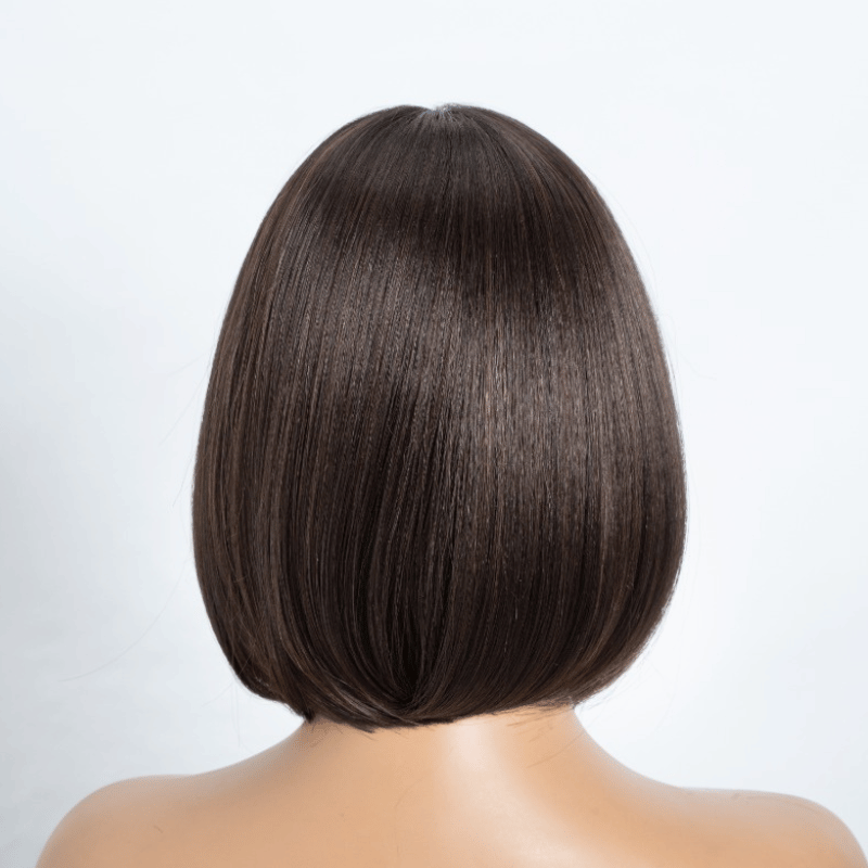 KRIS – 8" Sleek Bob Wig with Fringe | T-Lace Part Synthetic Wig