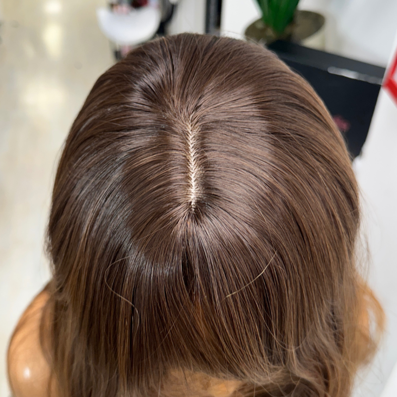 Millie -Rich Brunette Auburn Full Cap Wig with Fringe - estellewigsandmore.co.uk