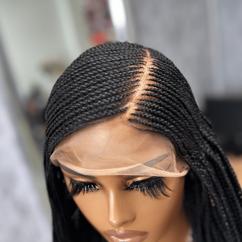 KB/06 – 30” Long C Cut Cornrow  Braided Wig | Full Lace - estellewigsandmore.co.uk