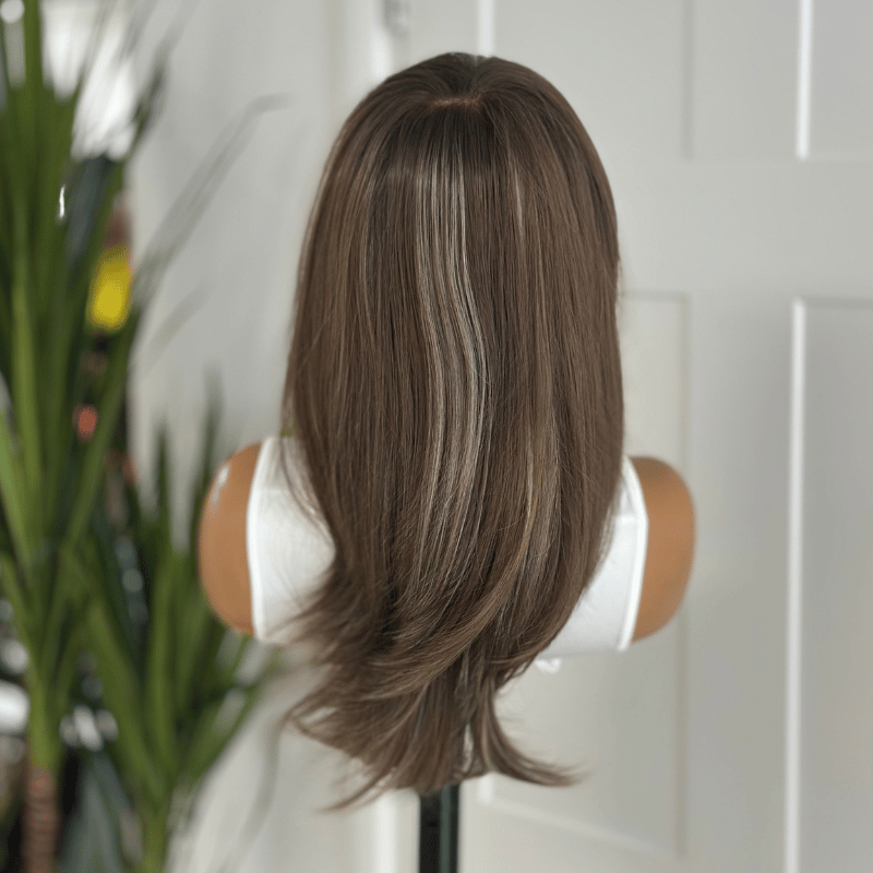 NOLA – 16" Highlighted Mocha Brunette 13×6 Lace Front Wig