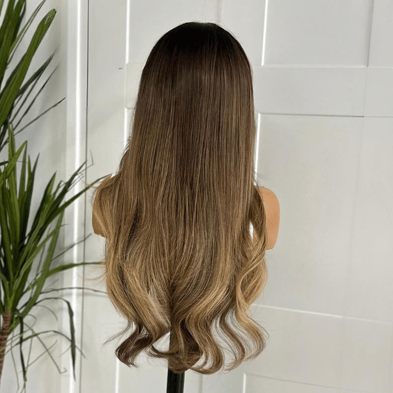 SOFIA – 22" Dimensional Brunette  HD Lace Front Human Hair Wig