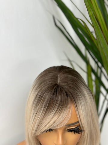 EVE- Rooted Light Blonde Mix Layered Synthetic Full Wig