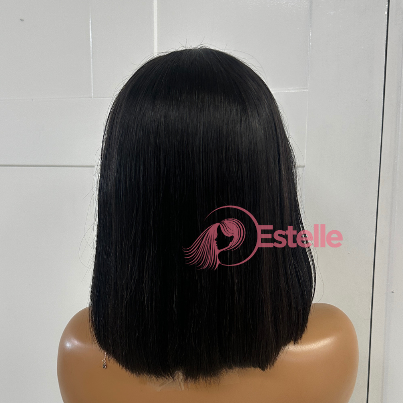 10 inches Bob 100% Human Hair Straight HD Lace Closure Wig-TENI /10 - estellewigsandmore.co.uk Human Hair Lace Front Wig