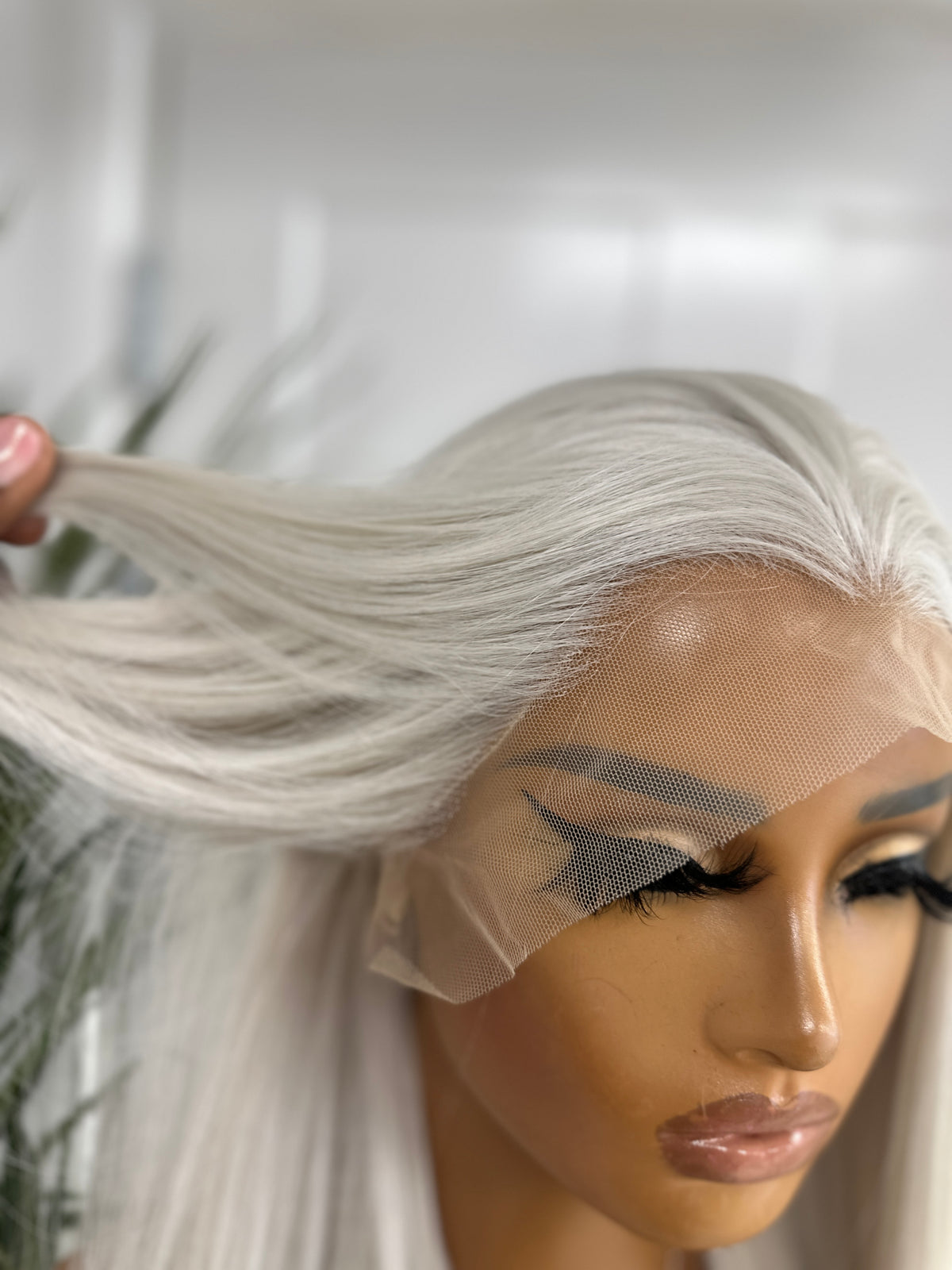 Platinum Blonde Straight Wig | 26” Lace Front-EWD/03 - estellewigsandmore.co.uk