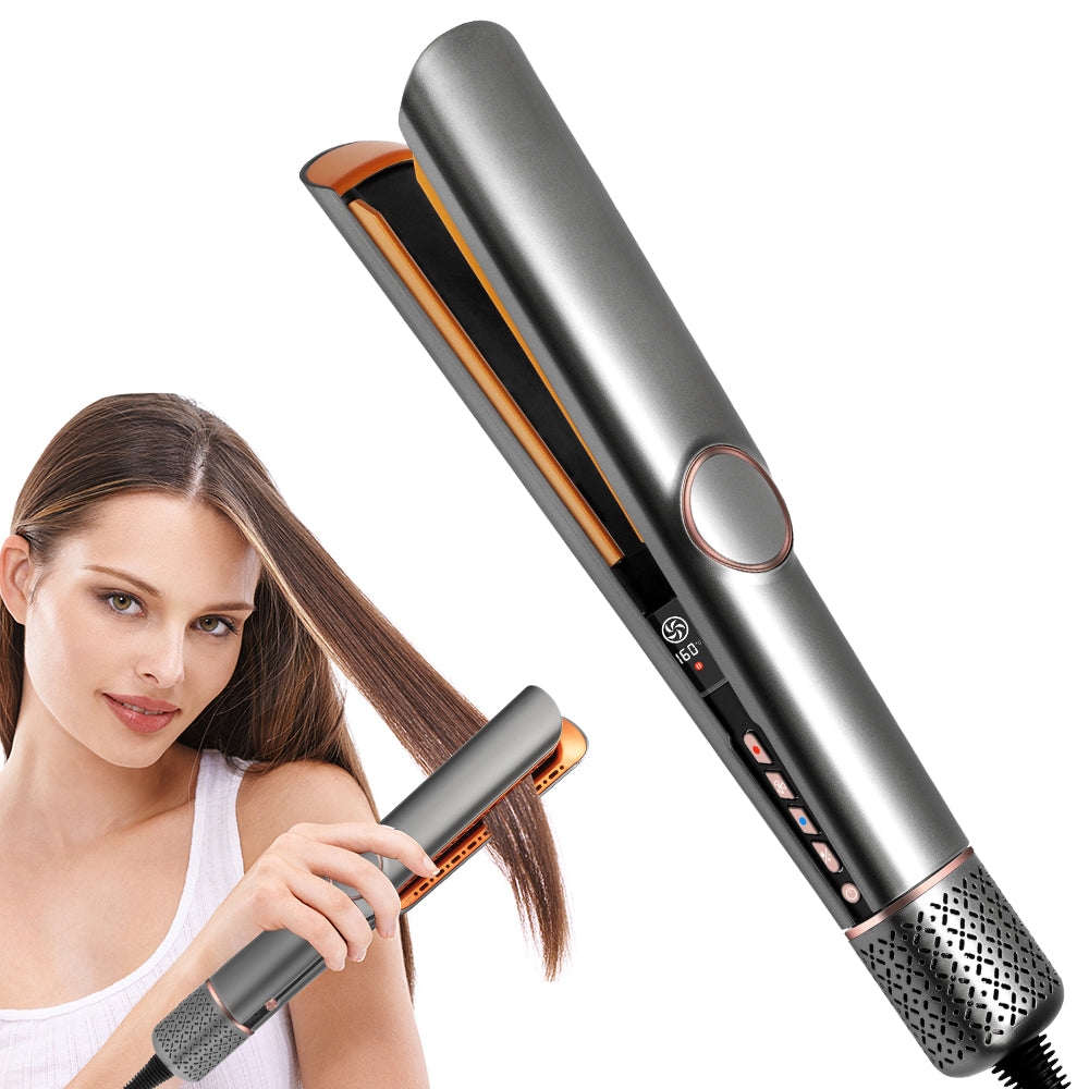 2-in-1 Wet to Dry Hair Dryer &amp; Straightener | High-Speed Ionic Blow Dryer with LCD Display - estellewigsandmore.co.uk Hair Accessories
