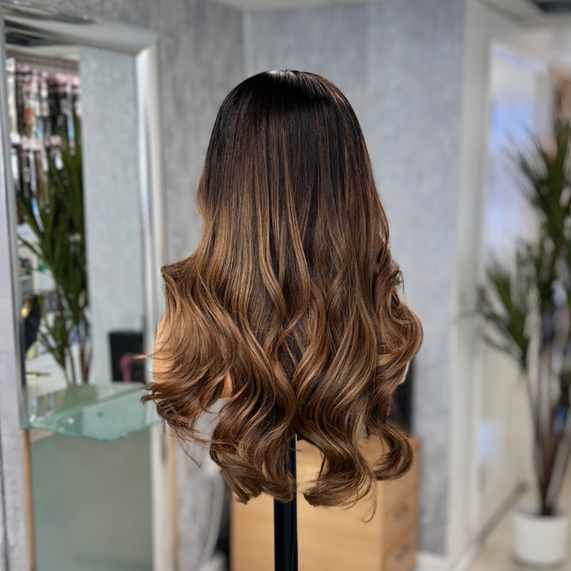 Ola/07-22” HD Lace Human Hair Wig – Caramel Brunette | Handmade by Estelle - estellewigsandmore.co.uk