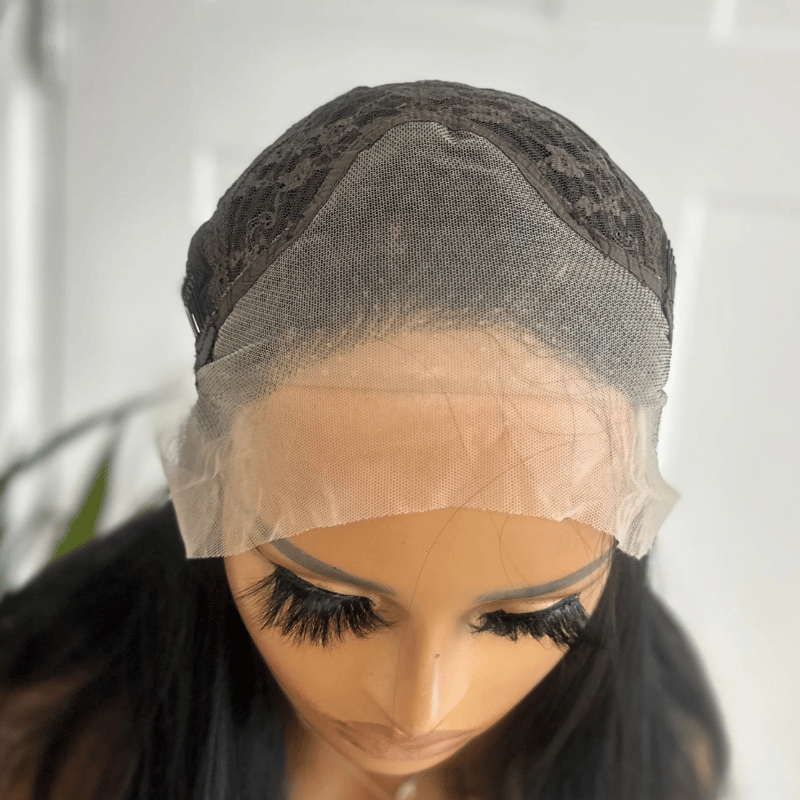EWD 16-Jet Black Straight  Lace Front Synthetic Wig - estellewigsandmore.co.uk