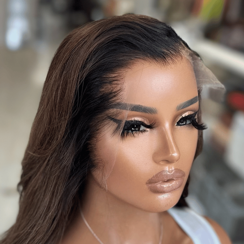 OLA 09 – 18” Espresso Mocha Brown Virgin Human Hair Wig