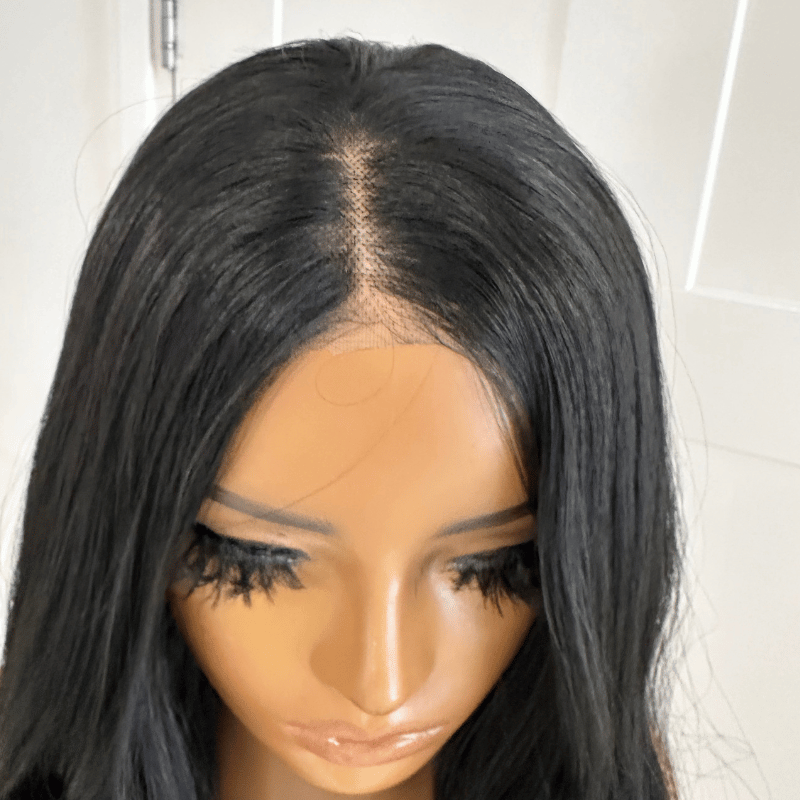 EWD 152-24" Black Layered Synthetic Lace Wig
